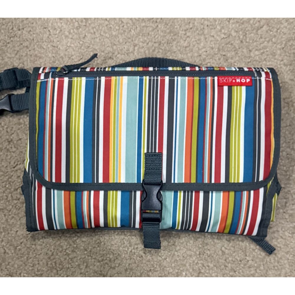Skip Hop Pronto Portable Baby Changing Station Diaper Pad Striped Travel